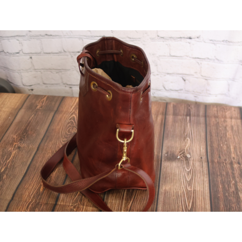 J W Hulme Full Grain Leather Bucket Purse