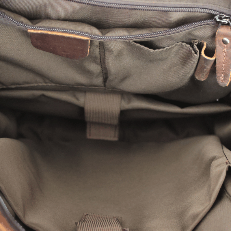 Custom Made Vintage and Vault Full Grain Leather Backpack with Multiple outer Pockets