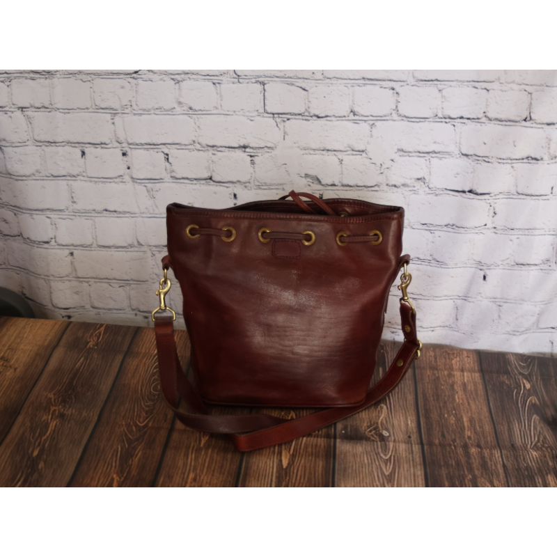 J W Hulme Full Grain Leather Bucket Purse