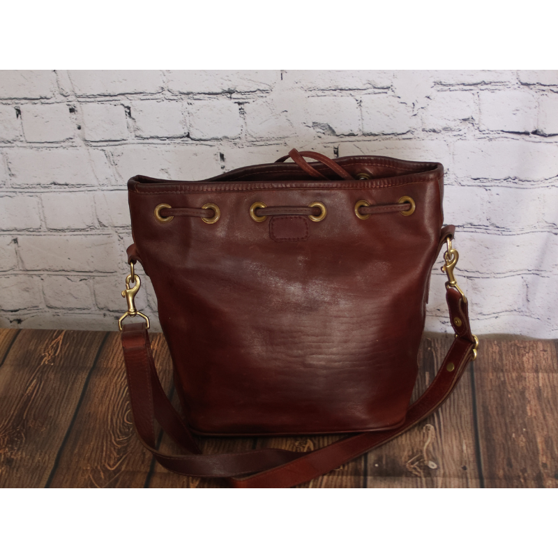 J W Hulme Full Grain Leather Bucket Purse