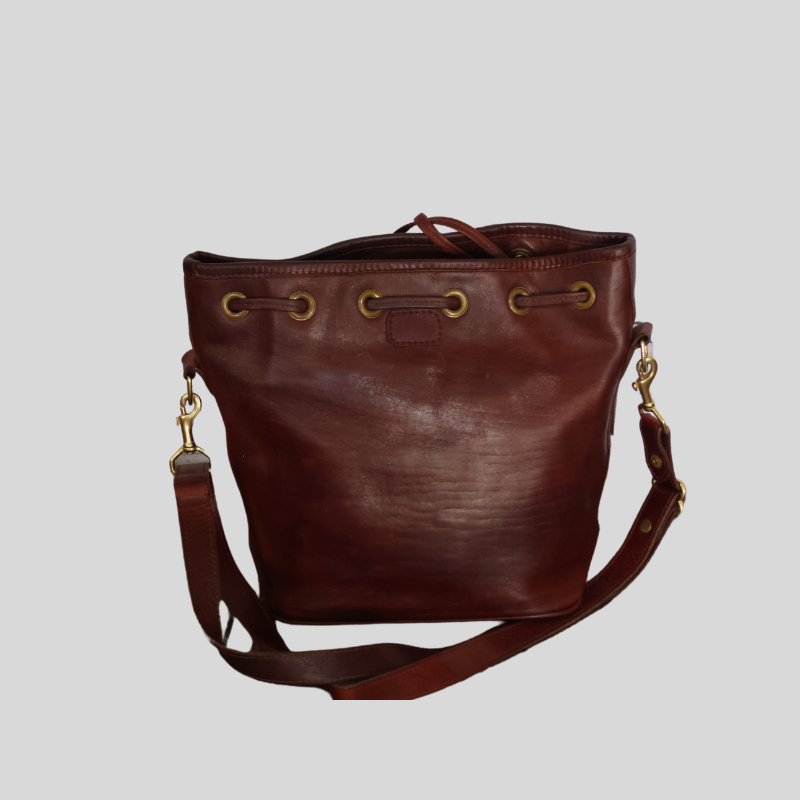 J W Hulme Full Grain Leather Bucket Purse
