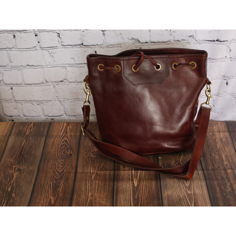 J W Hulme Full Grain Leather Bucket Purse