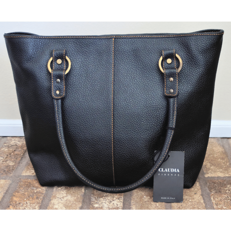 Claudia Firenze Black and Calf Hide Shoulder Bag