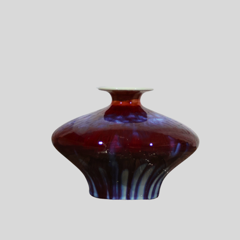Kalifano Short Multicolored Drunken Vase