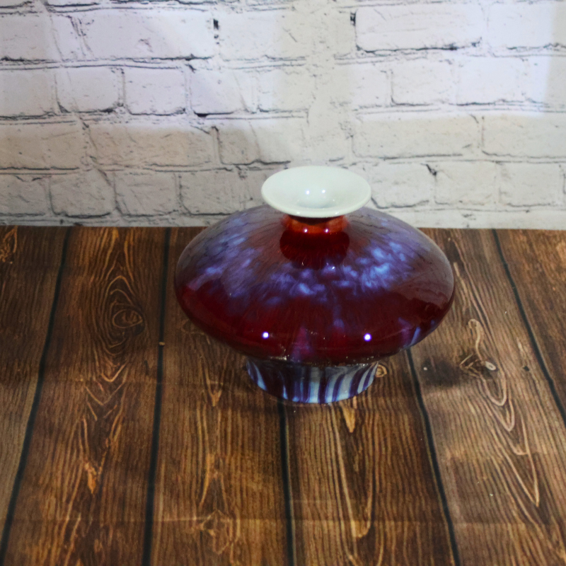 Kalifano Short Multicolored Drunken Vase
