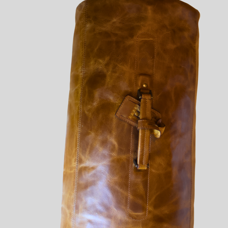 Hides Leather Full-Grain Leather Military Duffle 33L Rucksack