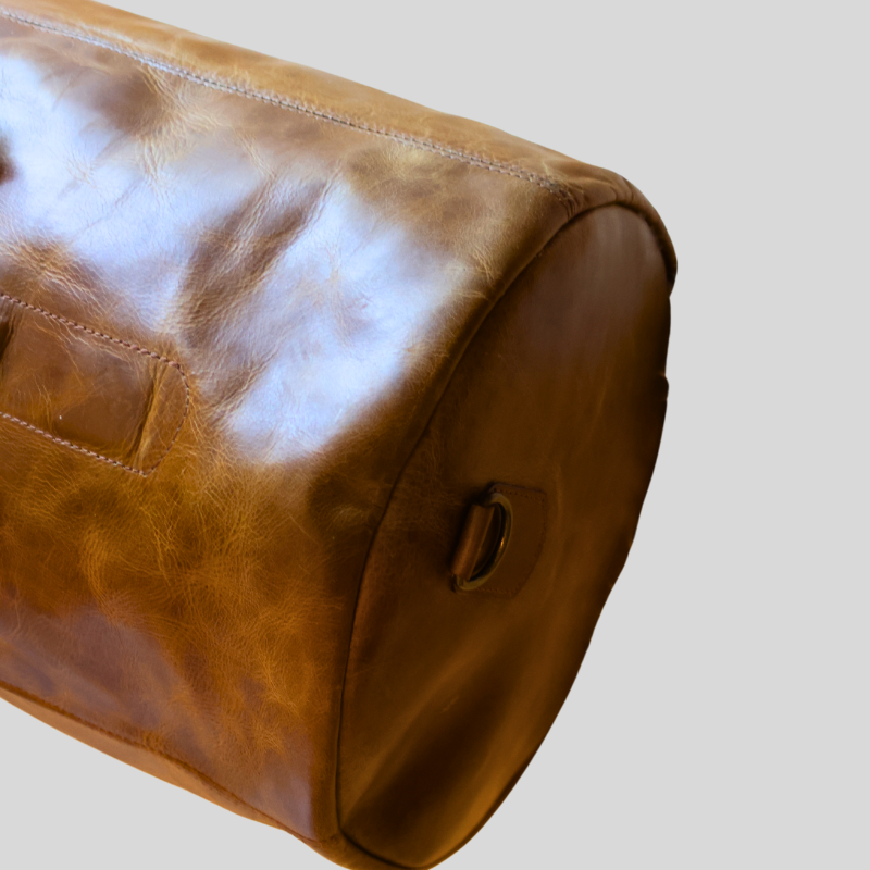 Hides Leather Full-Grain Leather Military Duffle 33L Rucksack