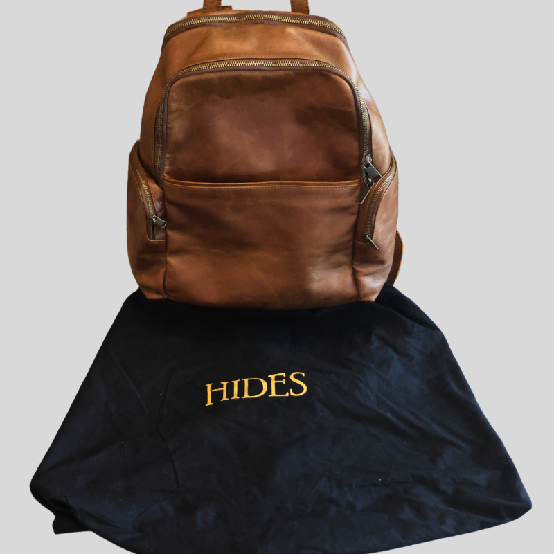 Hides Leather Minelli Leather Backpack – Premium Full-Grain Leather Backpack for Everyday Sophistication