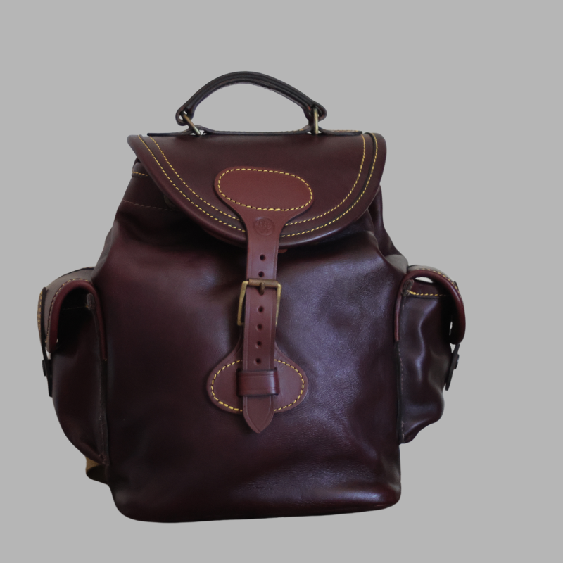 HandMade Full Grain Leather Backpack Burgandy