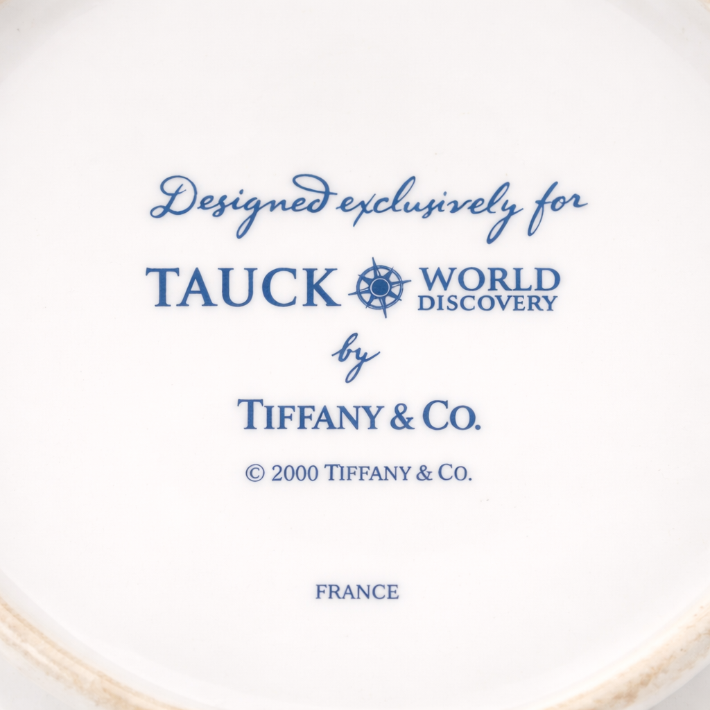 Tiffany & Co. World Discovery Porcelain Trinket Box – Tauk Exclusive France 2000 Vintage Collectible