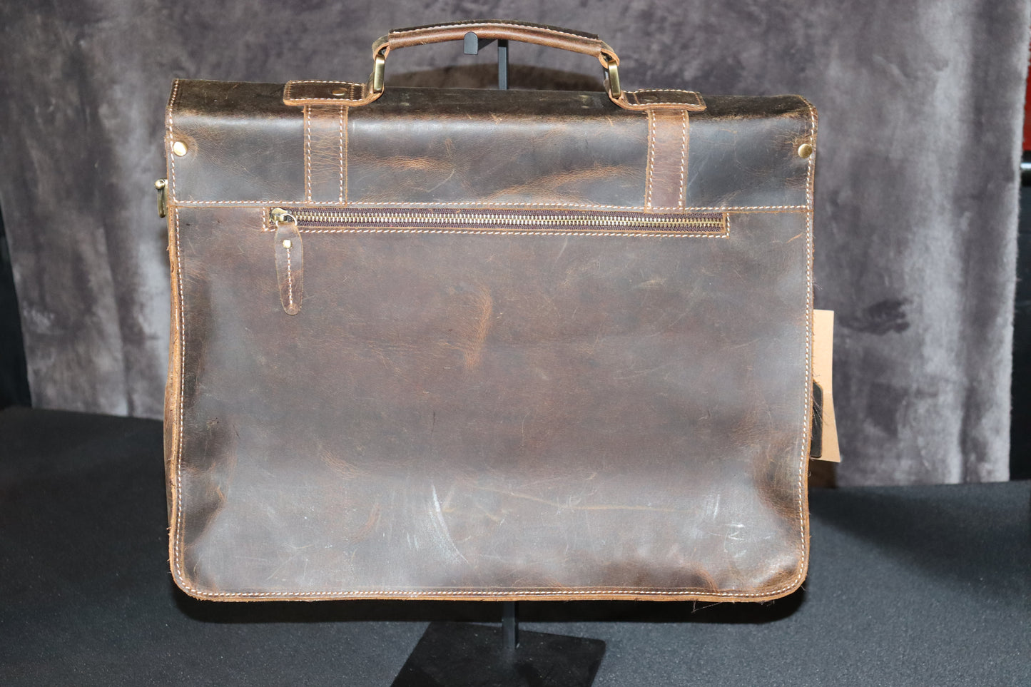 Beautiful Leather Messenger Bag Distressed Looking