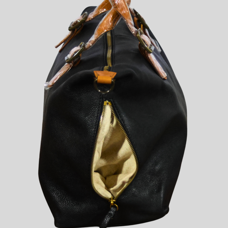 Mark and Graham Black Pebbled Leather Hidden Compartment Purse