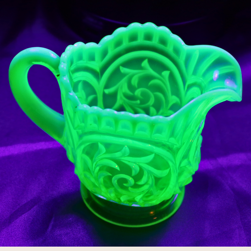 Uranium Glass Small Pitcher