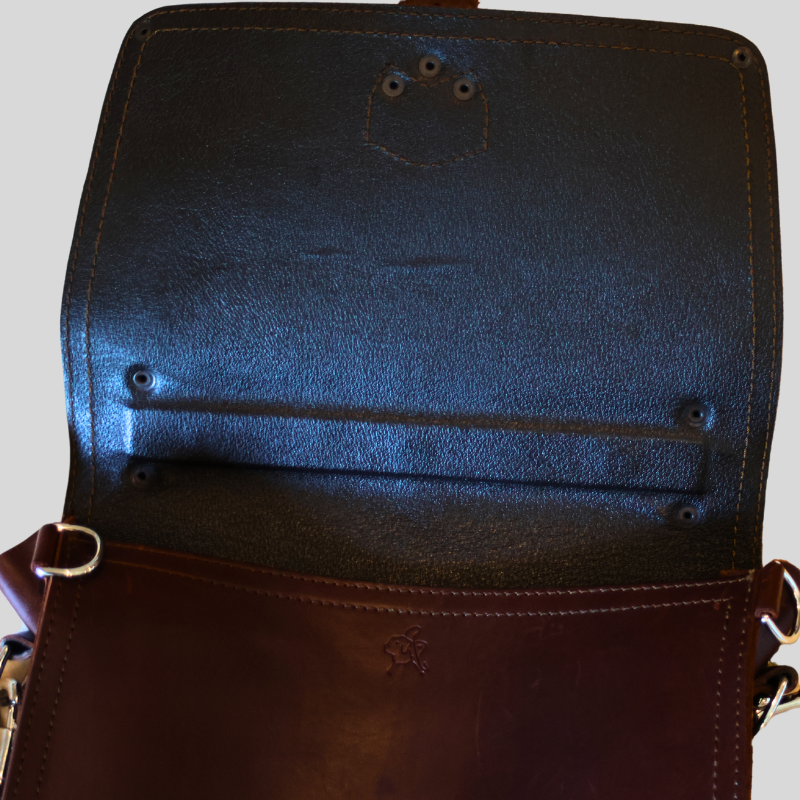 SLC Saddleback Leather 15"x13"x4" CROSSBODY SHOULDER MESSENGER BAG BACKPACK Chestnut
