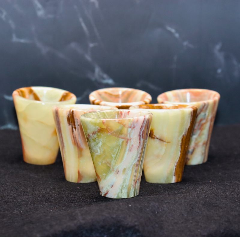 Kalifano Onyx Shot Glasses