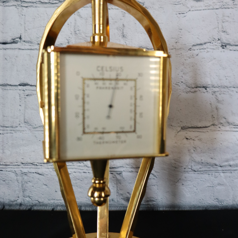 Vintage Gold IMEXAL Clock Barometer Thermometer Hydrometer Swiss Made Station