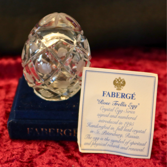 Faberge Crystal Egg for Display or Paperweight