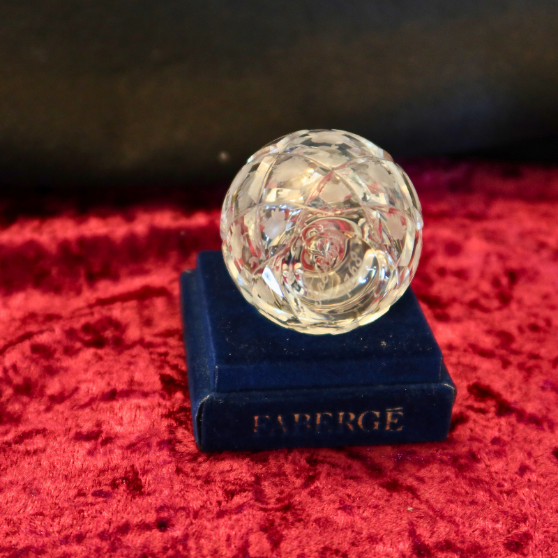 Faberge Crystal Egg for Display or Paperweight