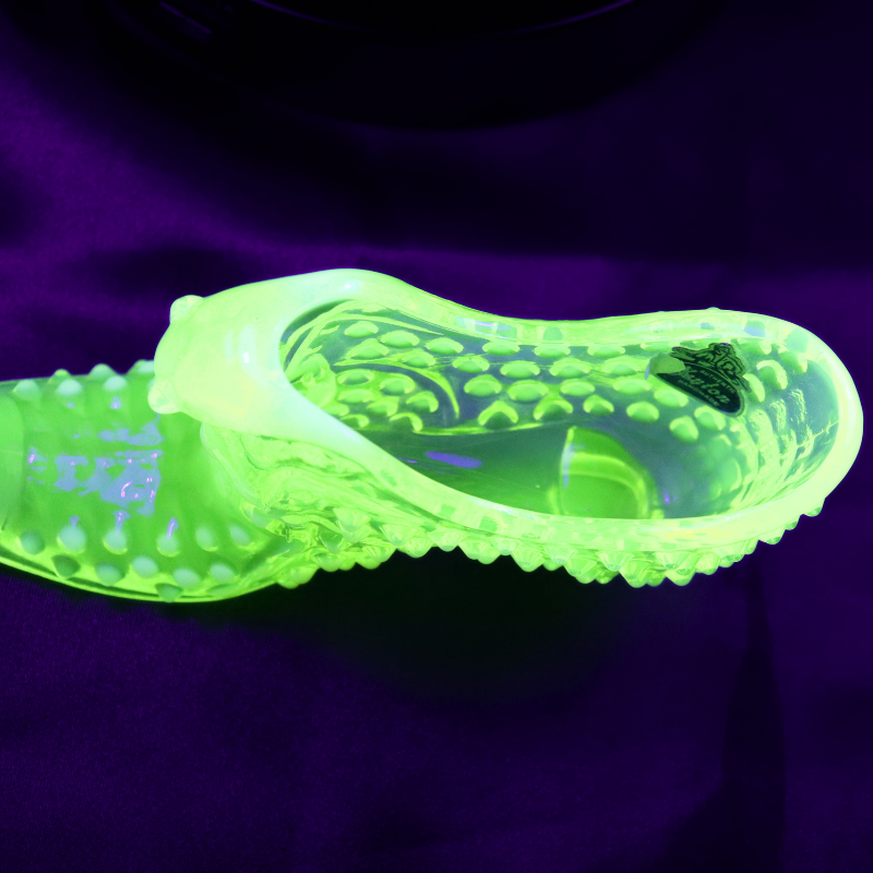 Uranium Glass Fenton Small Boot