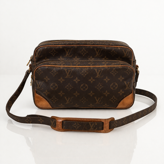 Louis Vuitton Monogram Crossbody Bag | Vintage LV Canvas Shoulder Bag | Classic Everyday Luxury