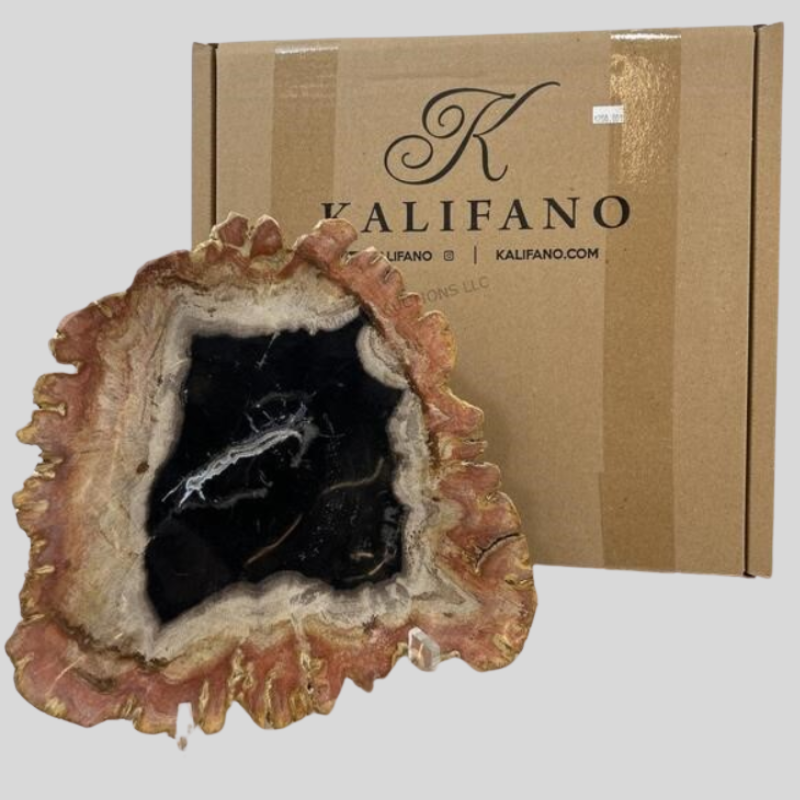 Kalifano Decorative Petrified Plate